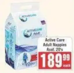 Frontline Active Care Adult Nappies offer
