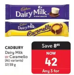 Makro CADBURY Dairy Milk or Caramello offer