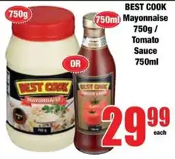 Boxer BEST COOK Mayonnaise / Tomato Sauce offer