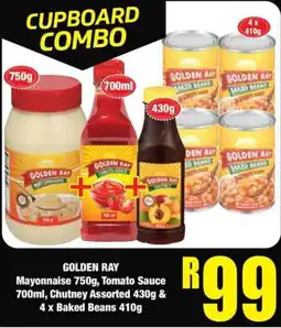 Boxer GOLDEN RAY Mayonnaise Tomato Sauce Chutney Assorted Baked Beans offer