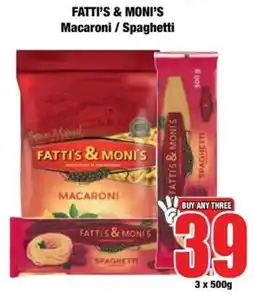 Boxer FATTI'S & MONI'S Macaroni / Spaghetti offer
