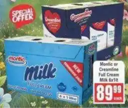 Frontline Montic or Creamline Full Cream Milk offer