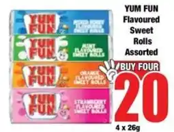 Boxer YUM FUN Flavoured Sweet Rolls Assorted offer