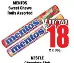 Boxer MENTOS Sweet Chews Rolls Assorted offer