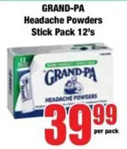 Boxer Grand-Pa Headache Powders offer