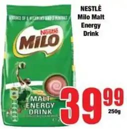 Boxer Nestle Milo Malt Energy Drink offer
