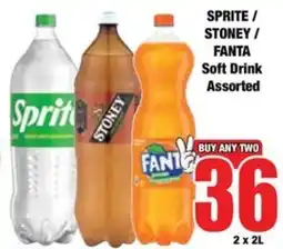 Boxer Sprite / Stoney / Fanta Soft Drink Assorted offer