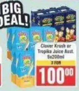Frontline Clover Krush or Tropika Juice Assorted offer
