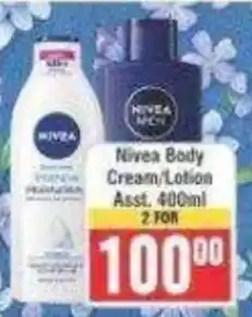 Frontline Nivea Body Cream/Lotion Assorted offer
