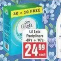Frontline Lil Lets Pantyliners offer