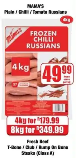 Boxer Mama's Frozen Chilli Russians offer