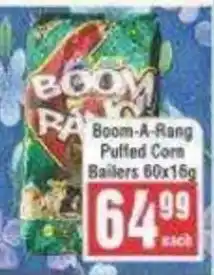 Frontline Boom-A-Rang Puffed Corn Bailers offer