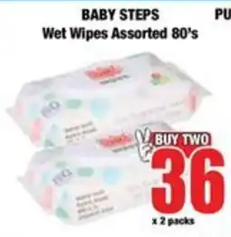 Boxer BABY STEPS Wet Wipes Assorted offer