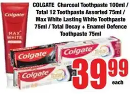Boxer Colgate Charcoal Toothpaste Assorted offer