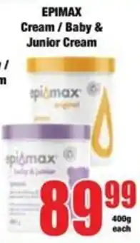 Boxer EpiMax Cream / Baby & Junior Cream offer