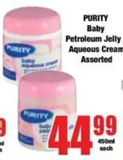Boxer PURITY Baby Petroleum Jelly Aqueous Cream Assorted offer