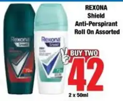 Boxer REXONA Shield Anti-Perspirant Roll On Assorted offer