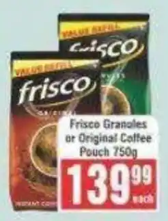 Frontline Frisco Granoles or Original Coffee Pouch offer