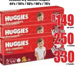 Boxer Huggies - dry comfort diapers offer