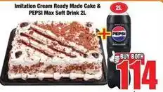 Boxer Pepsi - imitation cream ready made cake & soft drink offer