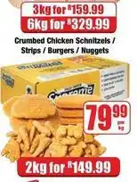 Boxer Crumbed chicken schnitzels / strips / burgers / nuggets offer