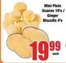 Boxer Mini - plain scones 10's / ginger biscuits 4's offer