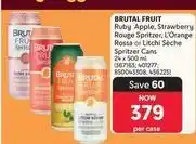 Makro Brut - ruby apple, strawberry rouge spritzer, l'orange rossa or litchi sèche spritzer cans offer