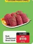 Bulk tenderised braai steak