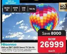 Makro Hisense - 248 cm (98) smart tv 144 hz offer