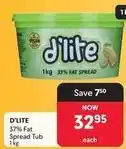 Makro D'lite - 37% fat spread tub offer