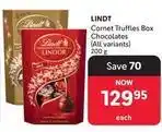 Makro Lindt - cornet truffles box chocolates offer