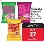 Makro Willards - pop t corn puffed corn chip offer
