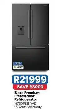 OK Furniture Hisense - black premium french door refrigerator h760fsb-wd offer