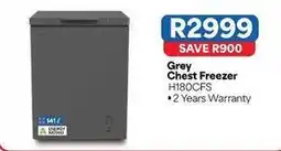 OK Furniture Grey chest freezer h180cfs offer