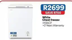 OK Furniture White chest freezer h135cf offer