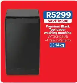 OK Furniture Premium black top loader washing machine wt3k1423ub offer