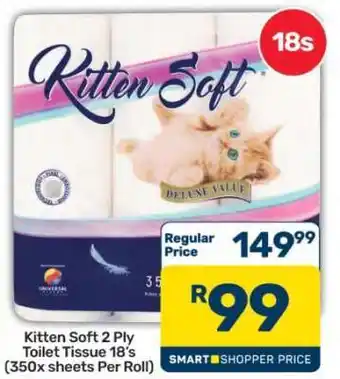 Kitten Soft 2 Ply Toilet Tissue 18's