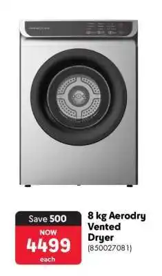 Makro 8 kg Aerodry Vented Dryer offer