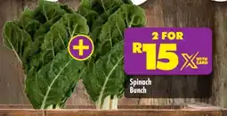 Shoprite Spinach bunch offer