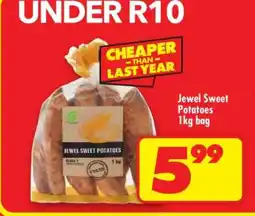Shoprite JEWEL SWEET POTATOES 1kg bag offer