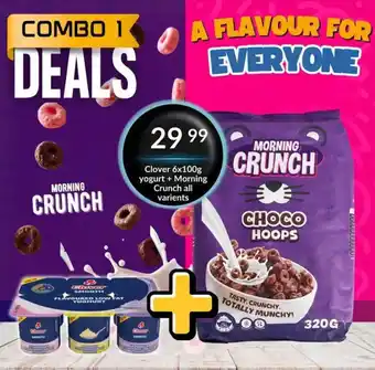 Clover yogurt + Morning Crunch all varients