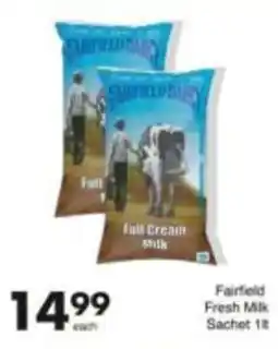 Save Fairfield Fresh Milk Sachet offer
