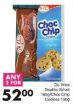Save De Vries Double Velvet Choc Chip Cookies offer