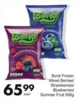 Save Burst Frozen Mixed Berries/Strawberries/Blueberries/Summer Fruit offer