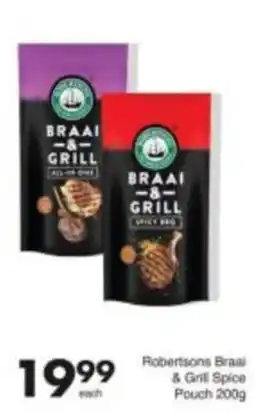 Save Robertsons Braai & Grill Spice Pouch offer