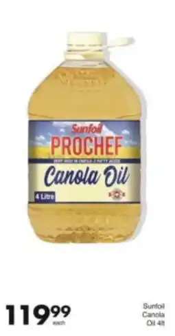 Save Sunfoil Prochef Canola Oil offer
