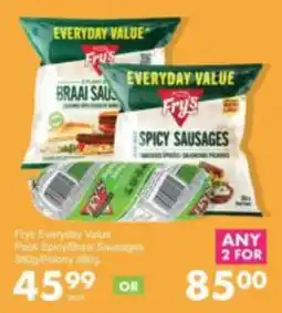 Save Fry's Everyday Value Pack Spicy/ Braai Sausages/ Polony offer