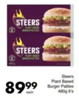 Save Steers Plant Based Burger Patties offer