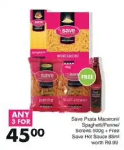 Save Save Pasta Macaroni/Spaghetti/Penne/Screws offer
