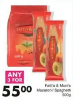 Save Fatti's & Moni's Macaroni/Spaghetti offer